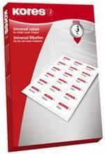 Kores L10537 Universal-Etiketten, 105 x 37 mm, weiß, 100 Blatt