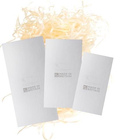 Footprint Tools Square Cabinet Scrapers - Set of 3 High Carbon Steel Paint, Oil and Varnish Removers for Smooth Finish. Sustainable Alternative to Sandpaper.