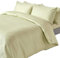 HOMESCAPES Sage Green Pure Egyptian Cotton Duvet Cover Set Super King 330 TC 500 Thread Count Equivalent Satin Stripe Quilt Cover 2 Pillowcases Included Bedding Set