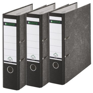 Leitz 310305095 Qualitäts-Ordner 180A mit Schlitzen A4 Breit, 10 Stück