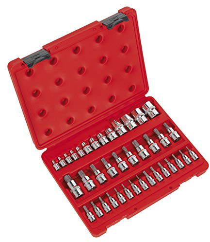 Sealey Ak6197 TRX Socket & Security Socket Bit Set 38Pc 1/4In 3/8In & 1/2In