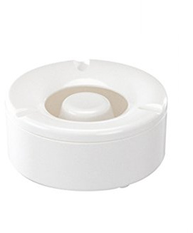 WACA 1810 Windaschenbecher Kunststoffaschenbecher stapelbar und glutfest, Farbe:weiß, Größe:Dm 125 mm / 50 mm h