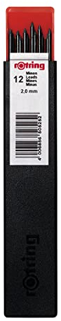 rOtring Tikky Recharges de porte-mine - 2,0 mm - Lot de 12