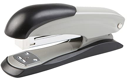 Idena 300947 - Cucitrice, pinza fino a circa 25 fogli, per graffette 24/6, in metallo, grigio