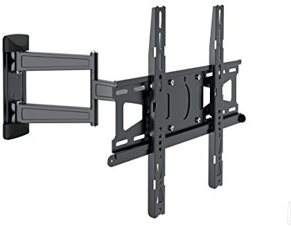 Mount Massive MNT 208 TV-Wandhalterung für 81-140 cm (32-55 Zoll) Fernseher, 180° schwenkbar und neigbar, max. 25 kg, Vesa max. 400 x 400, schwarz