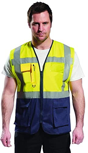 Portwest WARSCHAU EXEKUTIV WESTE, Größe: XXXL, Farbe: Gelb/Marine, C476YNRXXXL