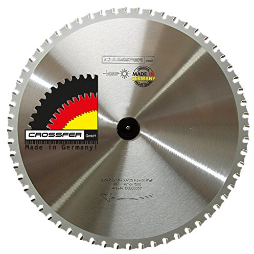 Metall Kreissägeblatt 305x25,4 Z60 WWF Wechselzahn für Dry-Cutter, Kappsägen, JEPSON, Kaltkreissägen, MAKITA, Metall Handkreissägen. Spezialsägeblatt für Eisen sowie nicht-/niedrig legiertem Stahl. Auch geeignet für andere NE-Metalle.