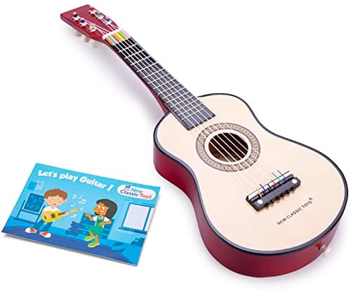 New Classic Toys - 10344 - Musikinstrument - Spielzeug Holzgitarre - Naturel