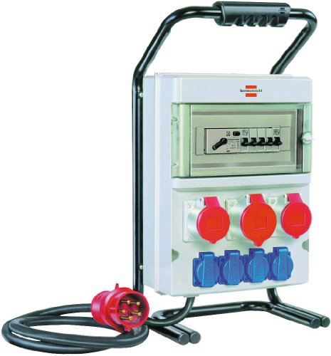 Brennenstuhl Tragbarer Stromverteiler BSV 4/32 FS IP44 Baustelleneinsatz und Outdoor, 1154900