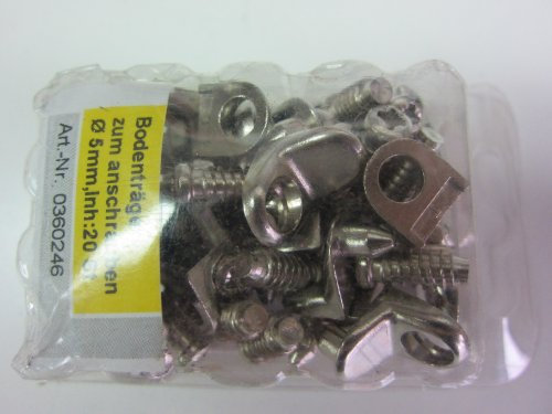 Metafranc Bodenträger zum Anschrauben, ø 5 mm, Metall, 20 Stück, 360246