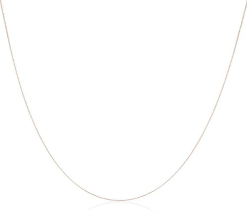 jewellerybox Fine 9ct Rose Gold Diamond Cut Curb 16 Inch Chain
