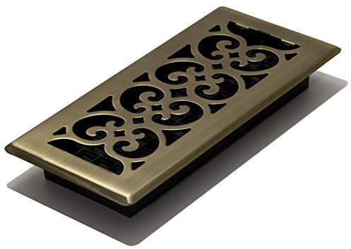 Decor Grates SPH410-A Registro del Pavimento di Progettazione, Finitura in Ottone Anticato, 4x10