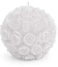 Bougie MANULENA - Bougie en bouquet de Roses blanche 14cm 118 heures
