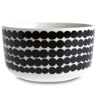 Marimekko - Oiva/Siirtolapuutarha - Schüssel - Weiß/Schwarz - Ø12,5xH7cm - 5 dl