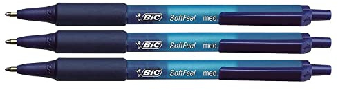 BIC 8373982 - Bic SoftFeel Clic Retractable Blue 8373982 - (PK12)