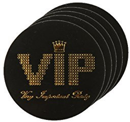 PARTY DISCOUNT Konfetti VIP, Ø 3,5 cm, schwarz, 50 Stück