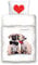 Schwanberg Bettwäsche Be My Valentine Mops Animal Renforcé Softtouch Qualität Baumwolle Wendeoptik Hund Herz Liebe, Größe:135 cm x 200 cm