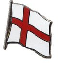Flaggen-Pin/Anstecker England St. George vergoldet