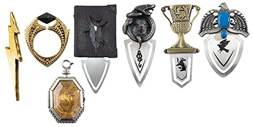 The Noble Collection Harry Potter Horcrux Bookmark Collection - Set of 7 Minature Horcrux Bookmarks in 8in (20cm) Display Box - Officially Licensed Film Set Movie Props Gifts Stationery