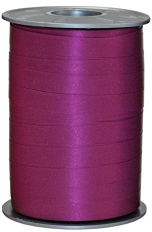 C.E. Pattberg Geschenkband Matt purpur, 200 m Ringelband Paperlook zum Einpacken von Geschenken, 10 mm Breite, Zubehör zum Dekorieren & Basteln, Dekoband für Präsente, zu jedem Anlass