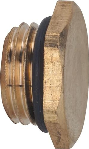 Entleerungsstopfen mit O-Ring, 1/4 messing, für Ventile bis 2
