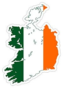 Map Ireland Irish Flag Vinyl Car Sticker/Decal