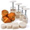 Bujingyun Mid-Autumn Festival Hand-Pressure Moon Cake Mould with 12 Pcs Mode Pattern for 4 Sets Round+Square