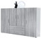 Vladon Highboard Nora Anrichte mit 2 Schubladen und 4 Türen mit insgesamt 8 Fächer dahinter, Weiß matt/Avola-Anthrazit (166,5 x 106,5 x 35 cm)