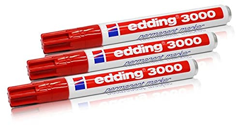 Permanentmarker edding 3000, nachfüllbar, 1,5-3 mm, rot