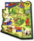 ARTWOOD MAGNET - ARIZONA STATE MAP by Classic Magnets