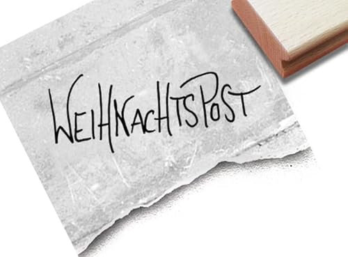 Stempel Weihnachtsstempel WEIHNACHTSPOST Handschrift - Textstempel Weihnachten Karten Geschenkanhänger Geschenk Weihnachtsdeko - zAcheR-fineT