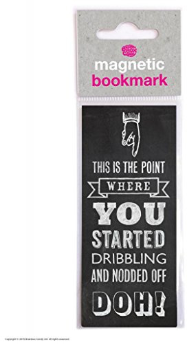 Brainbox Candy - Funny 'Fell Asleep' Magnetic Bookmark - Perfect Little Birthday Gift for Him Her - Friends Book Lovers - Bookworms - Stocking Fillers