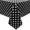 Micro-Pro Black/White Polka Dots Wipe Clean PVC Vinyl Tablecloth Cover Protector 140x240cm