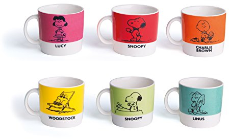 Brunch Time Espressotasse 6 tlg. Set Peanuts