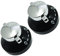 Stoves Gas Hob Oven Cooker Knobs Flame Control Switch (Pack of 2, Black/Silver)