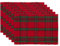 DII Farmhouse Christmas Plaid Esstisch & Küchendekoration, Baumwolle, rot/grün, Holiday Placemat Set, 13x19, 6