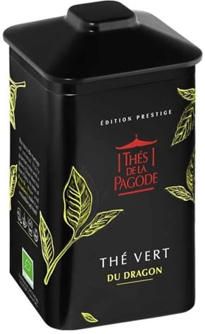 Thés de La Pagode - Thé Vert Bio du Dragon - Edition Prestige - Boite de 100 grammes - Un thé gourmand et exotique