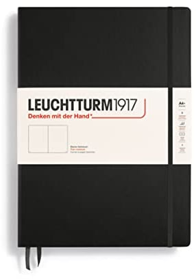 LEUCHTTURM1917 308227 Notizbuch Master Classic (A4+), Hardcover, Schwarz, 235 nummerierte Seiten