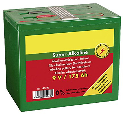 Patura Super-Alkaline Weidezaun-Batterie 9 V / 160 Ah, kleines Gehäuse
