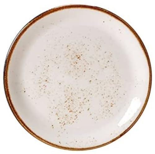 Steelite V565 Craft Coupe Plates, 153 mm, White/Gold Pattern (Pack of 36) | Elegant gold pattern adds a luxury touch to busy dining environments with chip-resistant durability for heavy daily use.