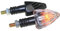 Motorrad Mini Blinker Lennon schwarz klar E-geprüft M8 für BMW F R 650 110 1150 Honda DB CBR 600 125 Kawasaki ER GPZ Ninja Z 750 Suzuki Yamaha