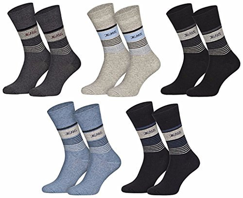 Jeanssocken (5 Paar) Herrensocken I Jungensocken I Freizeitsocken i Anzugsocken I Socken I Baumwolle I Farbig I 39-42, 43-46 I Bunte Gemusterte Strümpfe 39-42