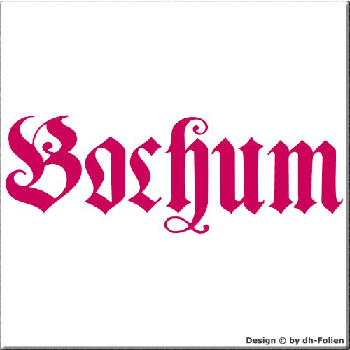 cartattoo4you® AK-01575 | Bochum - Fraktur/Altdeutsche Schrift | Autoaufkleber Aufkleber Farbe pink/Magenta, glänzend 17 x 5 cm Premium - Qualität, Waschstrassenfest