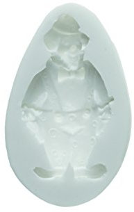 Silikomart | Silikonform für Zuckermasse CLOWN, Form für Tortendekorationen, Thema Prinz, Maße 135 x 100 x 30 mm