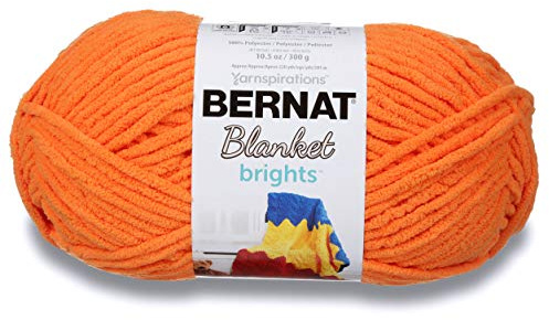 Bernat Blanket Bright Yarn, Carrot Orange
