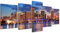 Bilderdepot24 Bild auf Leinwand | Skyline von Miami South Beach - Florida in 200x80 cm mehrteilig als Wandbild XXL | Wand-deko Dekoration Wohnung modern Bilder | 171028