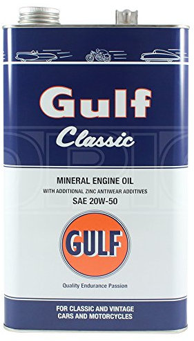 Gulf Classic SAE 20 W-50 Huile moteur pour voitures classiques – 1308111081–5 litres