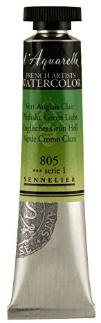 Sennelier Watercolour 21ml Tube S1 - Phthalo. Green Light (805)