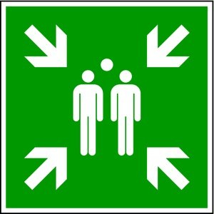 Schild Alu Sammelstelle E007 400x400mm langnachleuchtend