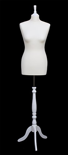 The Shopfitting Shop Mannequin de Couture, STROFOAM, Ivoire/Blanc, Female 10/12